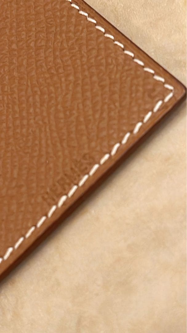 エルメスS ゴールド レザー フォトフレーム 二つ折り