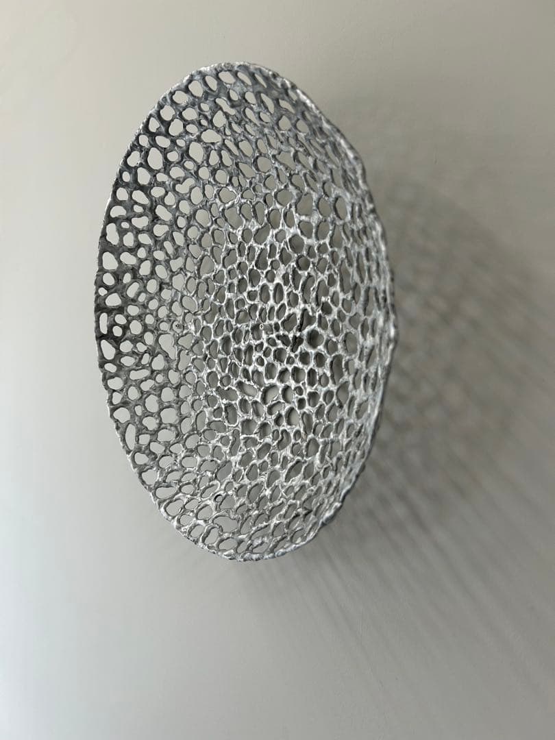 渡辺遼　アルミニウム　皿　壁掛け