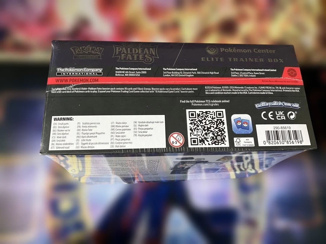 ポケモンカード　英語版　paldean fates etb ポケモンセンター限定