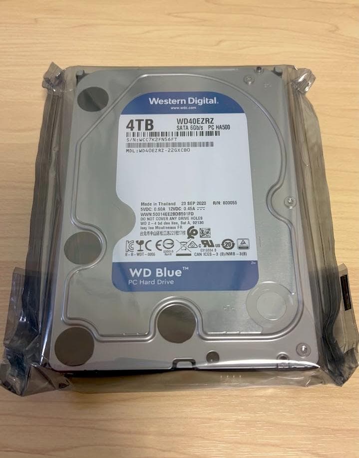 【未使用】WD Blue 4TB 内蔵HDD 3.5インチ WD40EZRZ