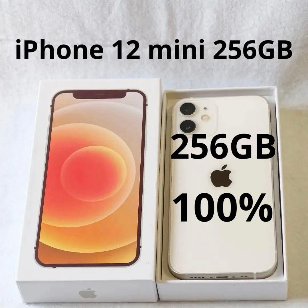 美品 電池100% iPhone 12 mini 256GB ホワイト 北米版