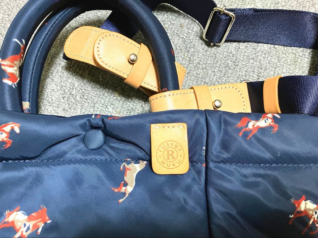 【新品未使用】 ラシット ウッドランダー　ショルダー付馬柄トートバッグ