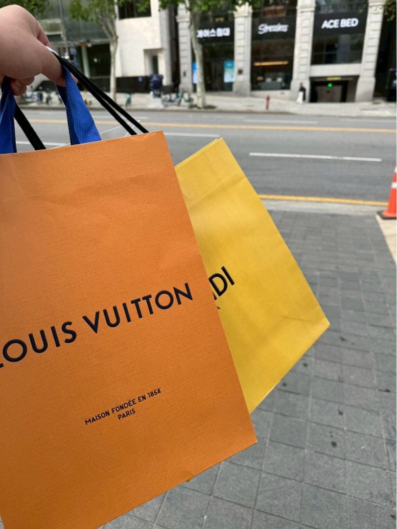 LOUIS VUITTON エコバッグ オレンジ イエロー