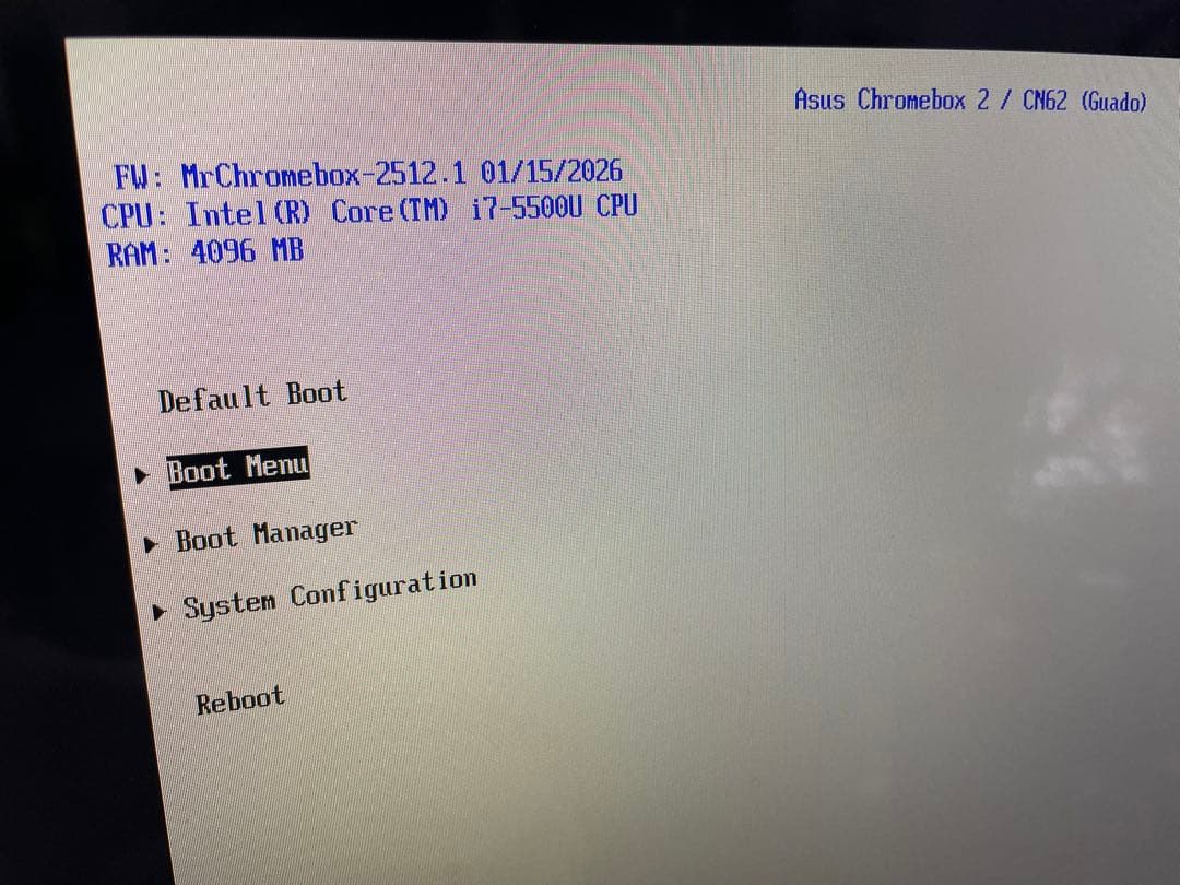 ミニPC ASUS Chromebox2 CN62 i7 5500U SSD32GB