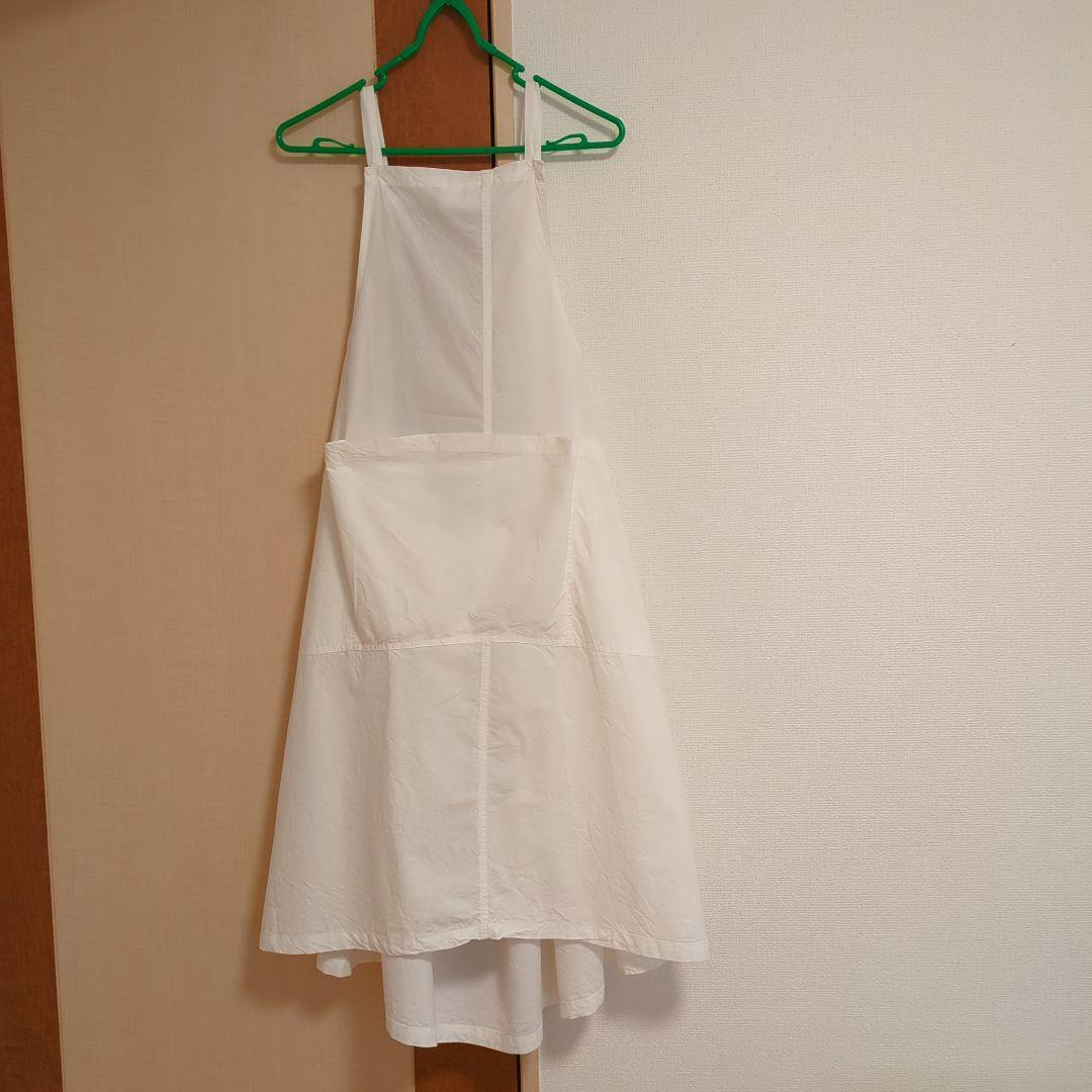 yarmo ヤーモ ビブエプロンドレス 白