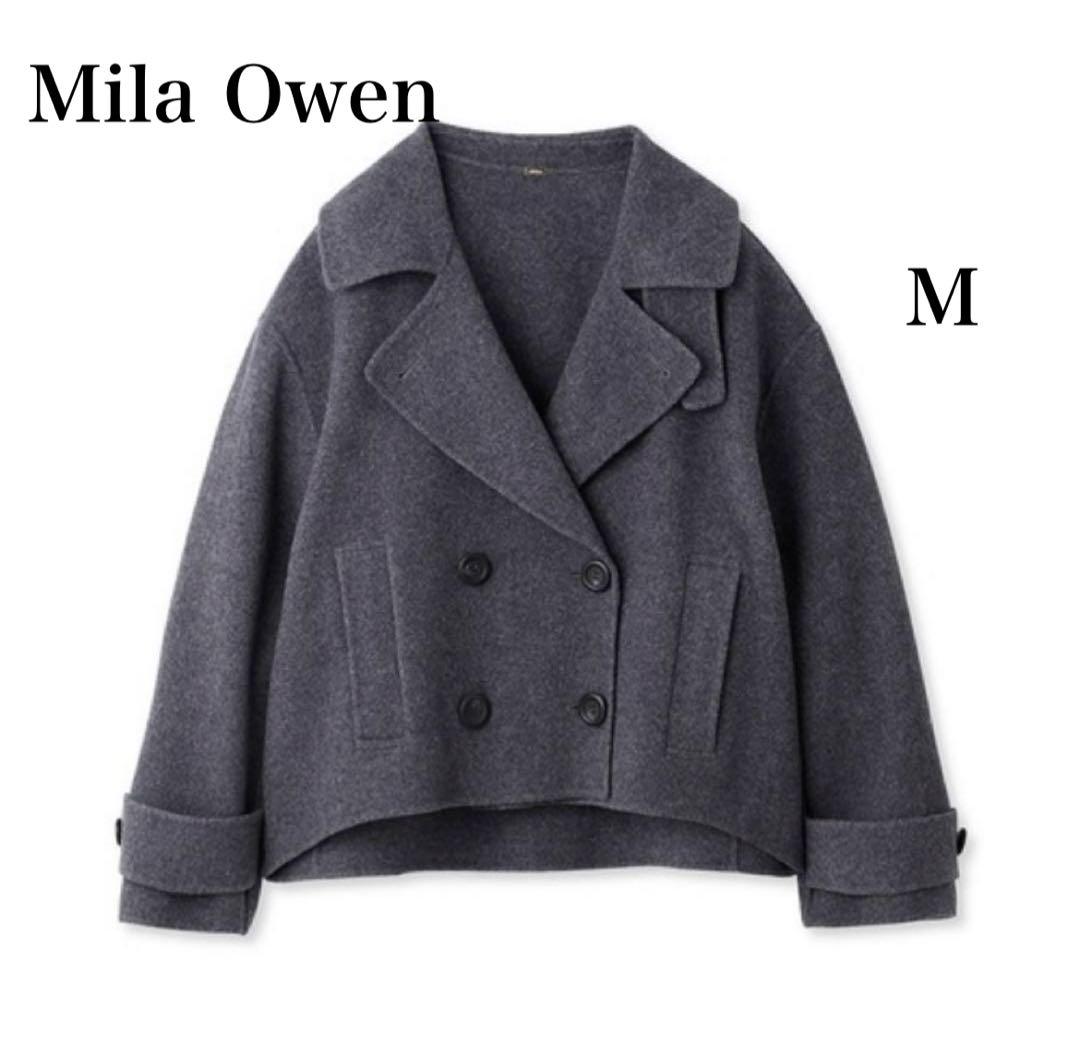 【Mila Owen】美品 ショート丈 リバーダブルコート M グレー