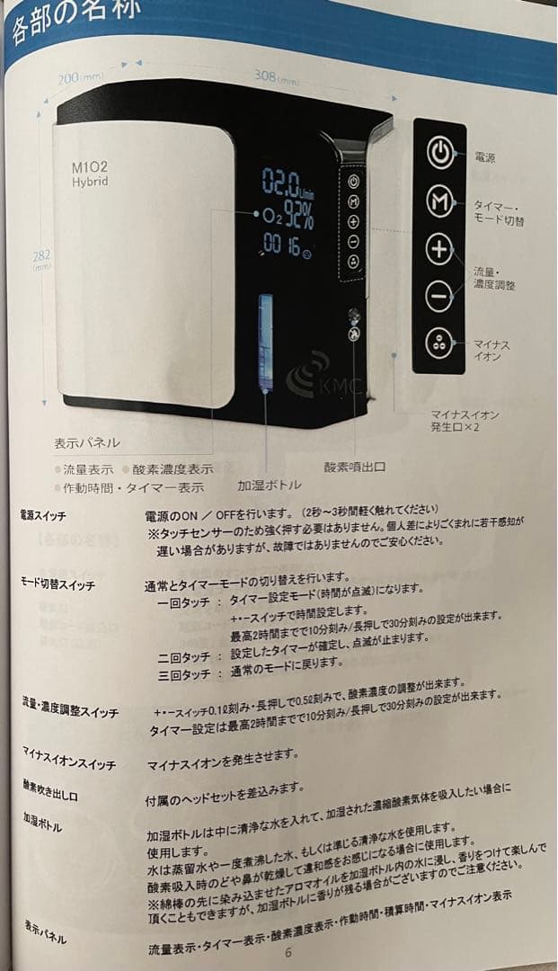 新品未使用 酸素発生器M1O2-Hybrid