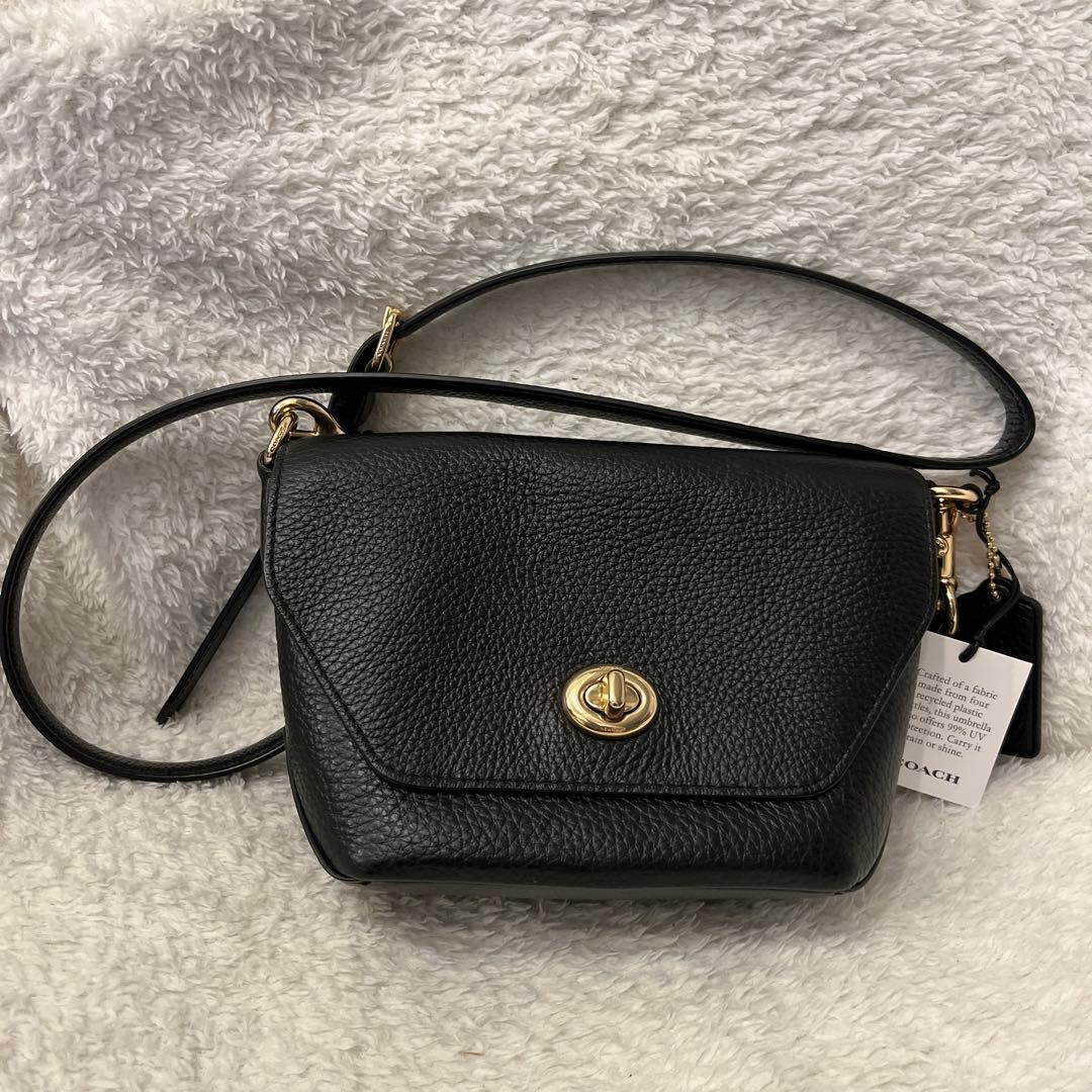 【正規品】COACH ショルダーバッグ ターンロック レザー