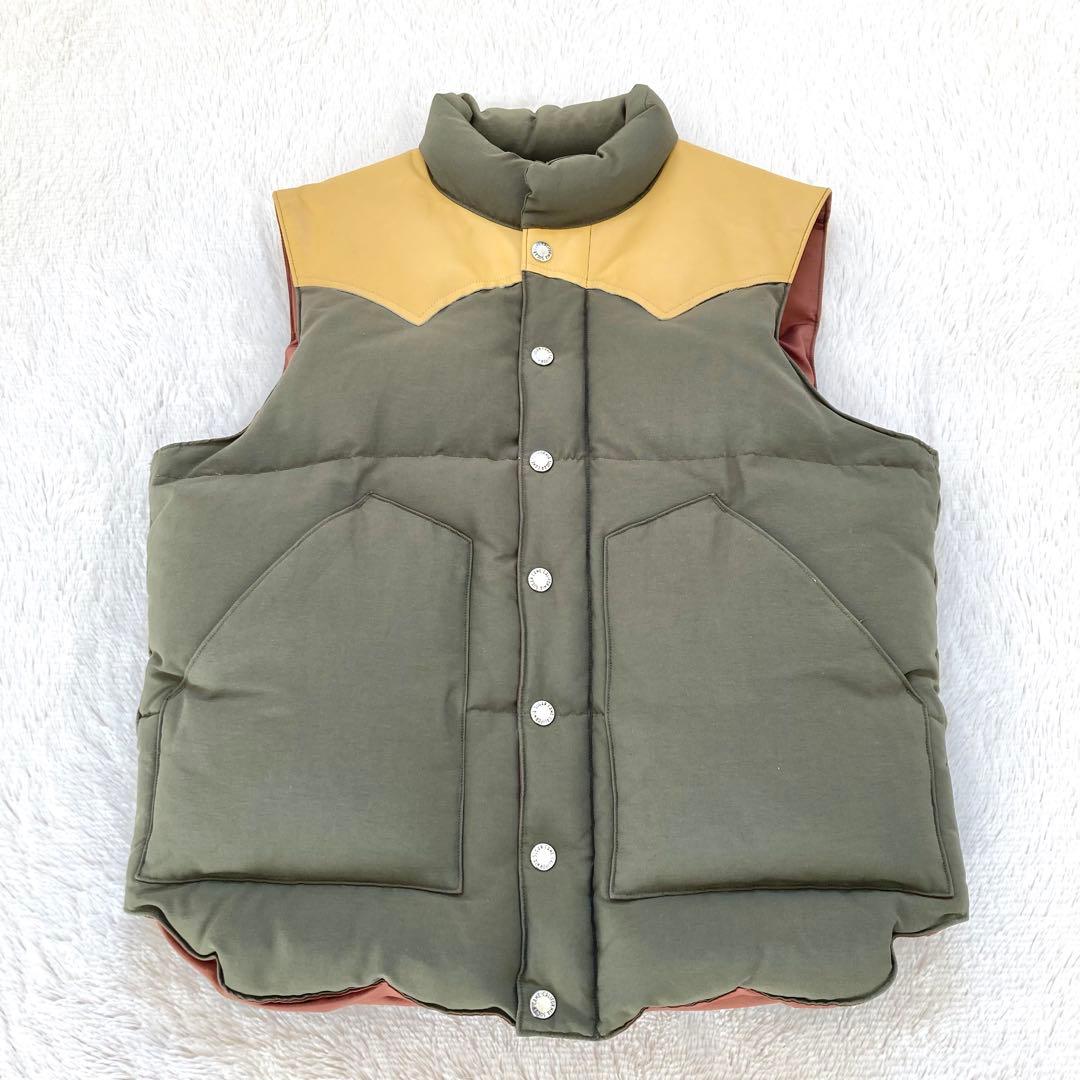 SUGAR CANE シュガーケーン　ダウンベスト　M オリーブ　キャメル
