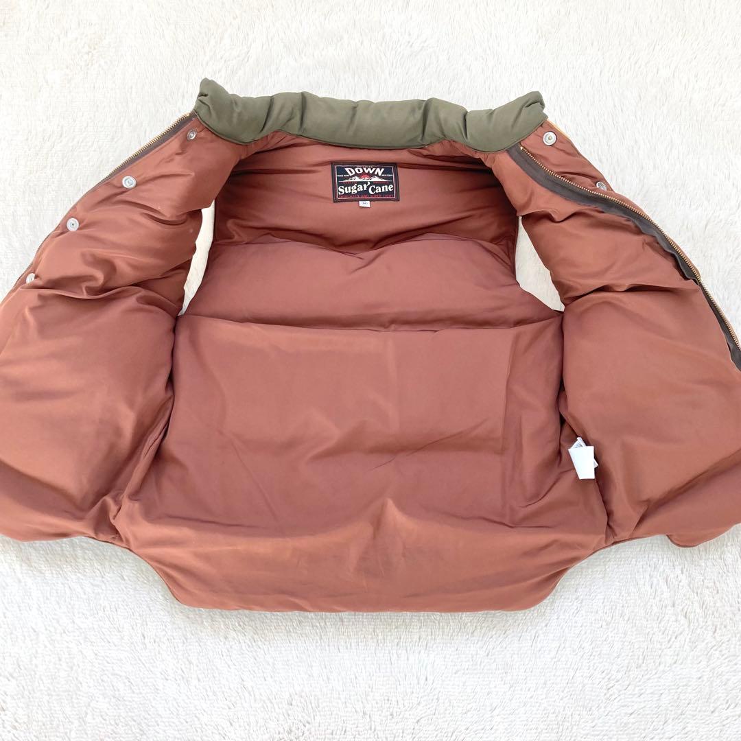 SUGAR CANE シュガーケーン　ダウンベスト　M オリーブ　キャメル