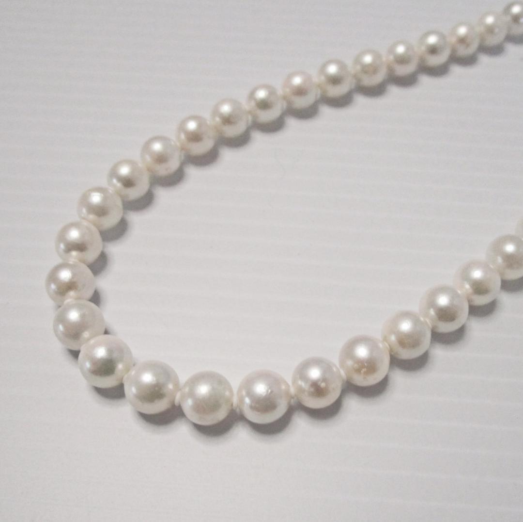 セール☆美品☆あこや本真珠ネックレス・イヤリング ６.５-７ミリ 鑑別書・ケース