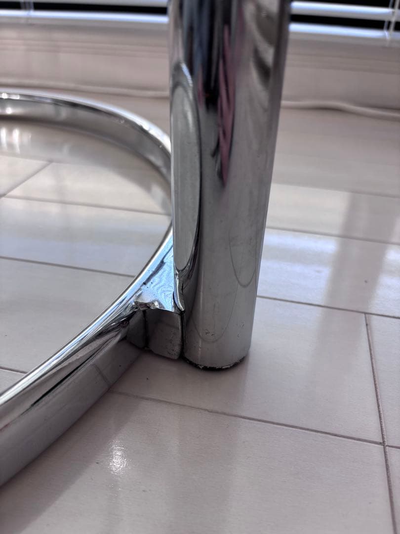 丸 ガラステーブル ミッドセンチュリーモダン スペースエイジ レトロポップ