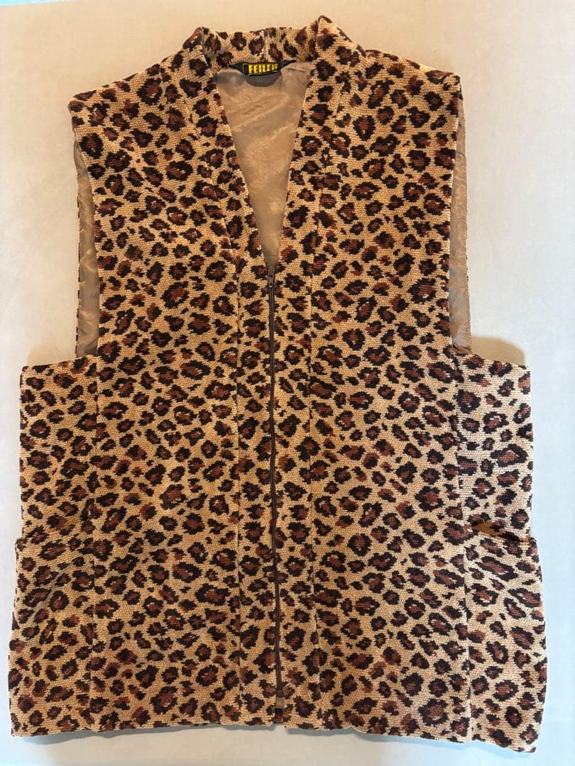 激レア品‼️FEILERフェイラー ヒョウ柄 レオパード ベスト ジップアップ