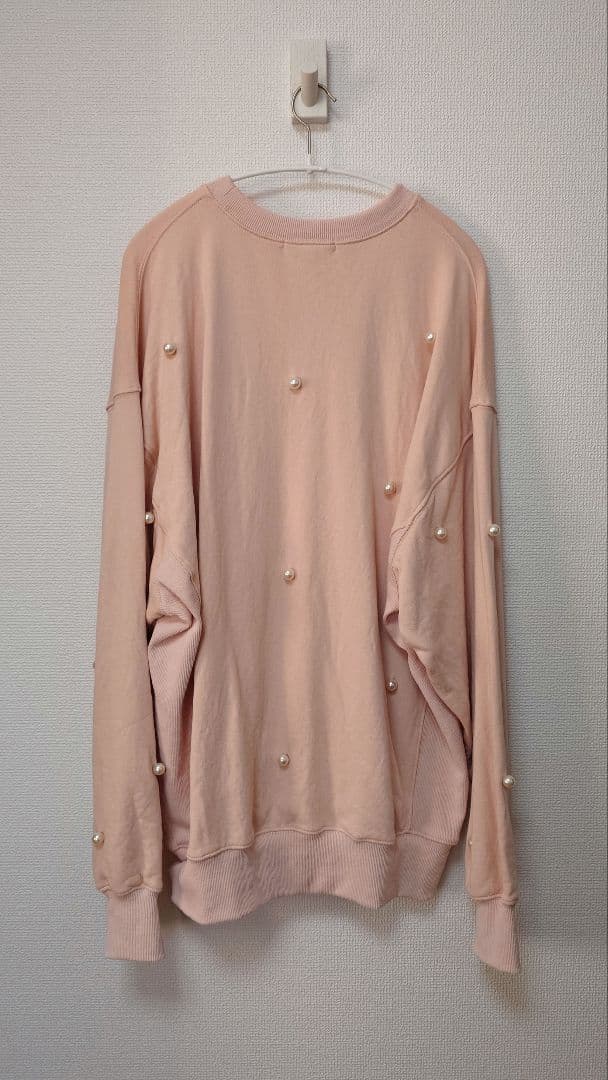 未使用品☆marryme☆パール装飾トレーナー☆ピンク