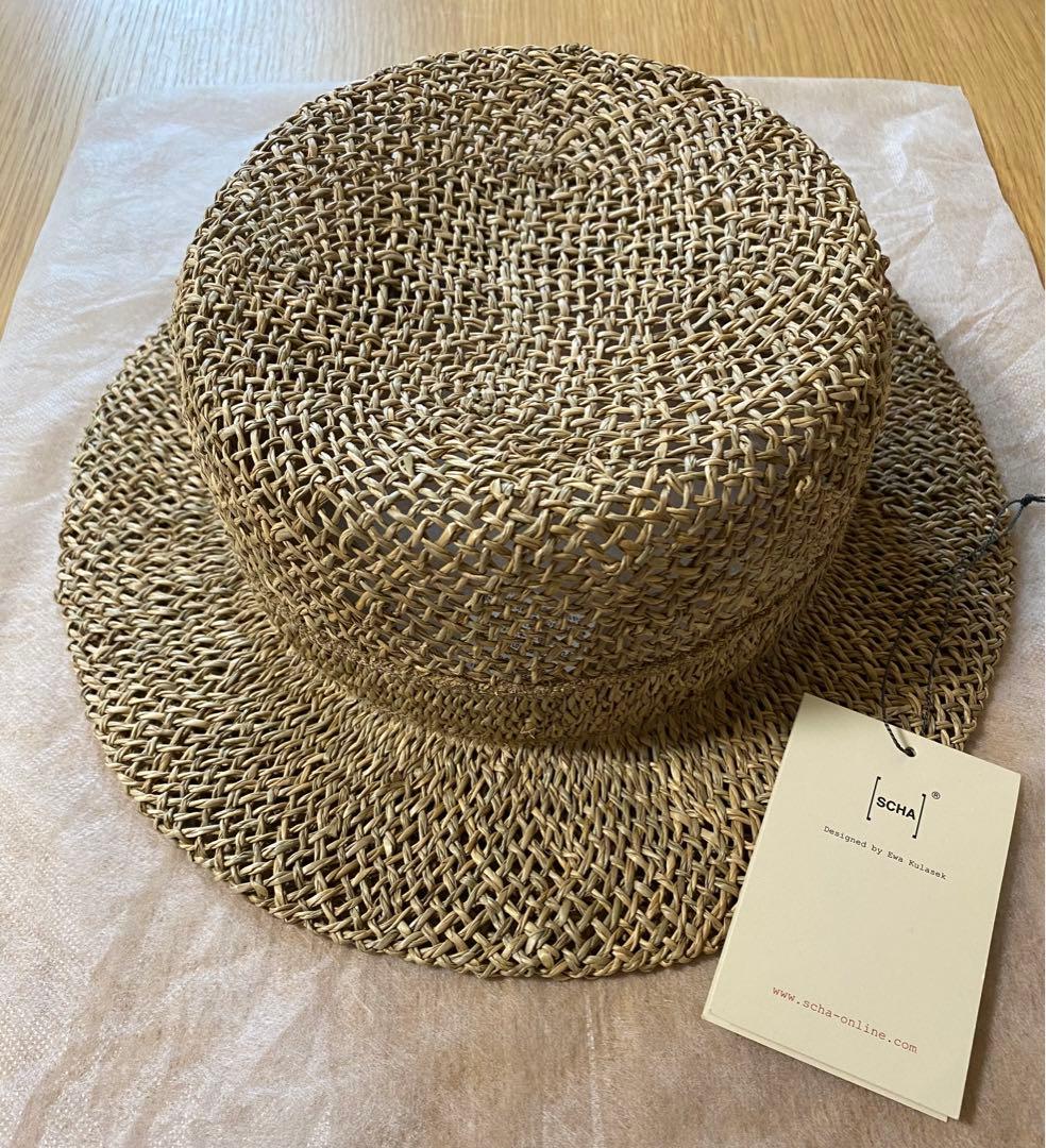 新品未使用品　SCHA 麦わら帽子　ストローハット