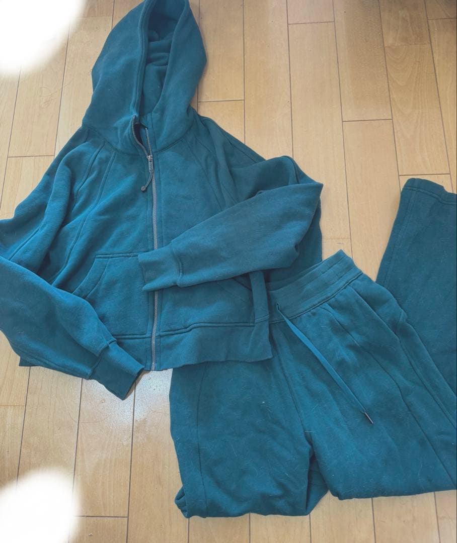 ルルレモン Scuba オーバーサイズ フーディ　スウェットパンツ　XS/S