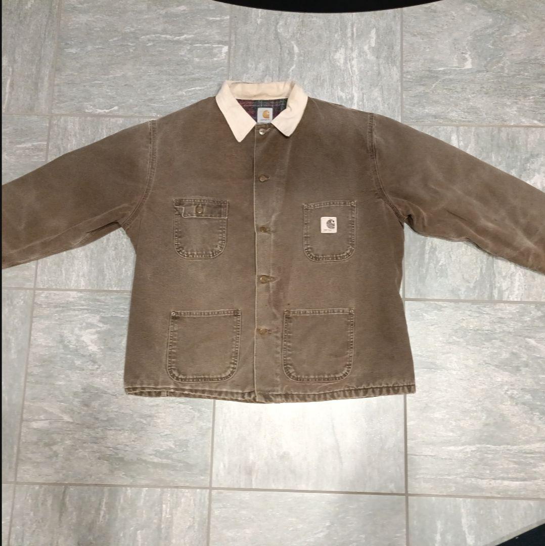 雰囲気抜群90s Carhartt カーハート カバーオール チョアコート 茶