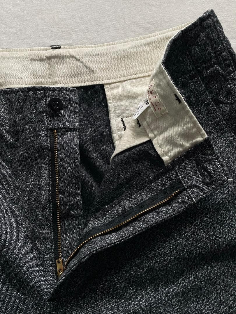 G&F Co. トラウザー パンツ ソルトアンドペッパー 36 日本製