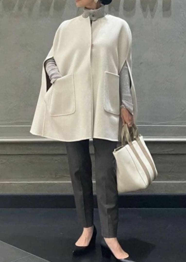 UNITEDARROWS バイカラーリバーケープコート