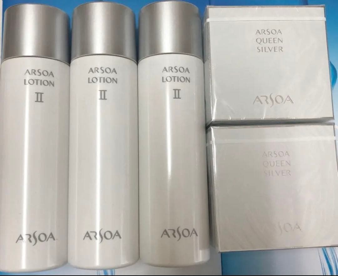 アルソア✨クイーンシルバー石けん2個、化粧水ローションII×3本★