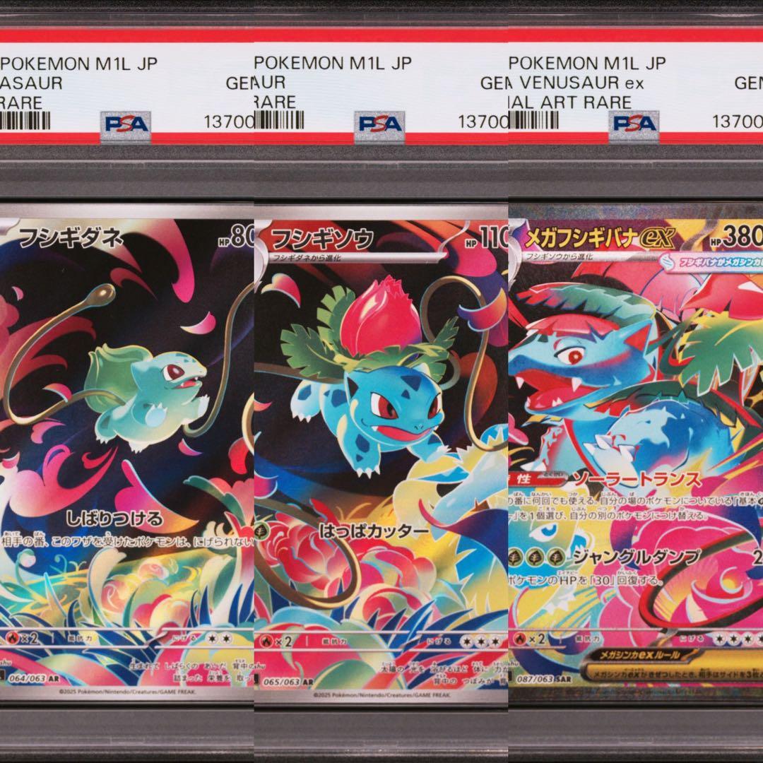 【PSA10】ポケモンカード　メガフシギバナex フシギダネ　フシギソウ　3連番