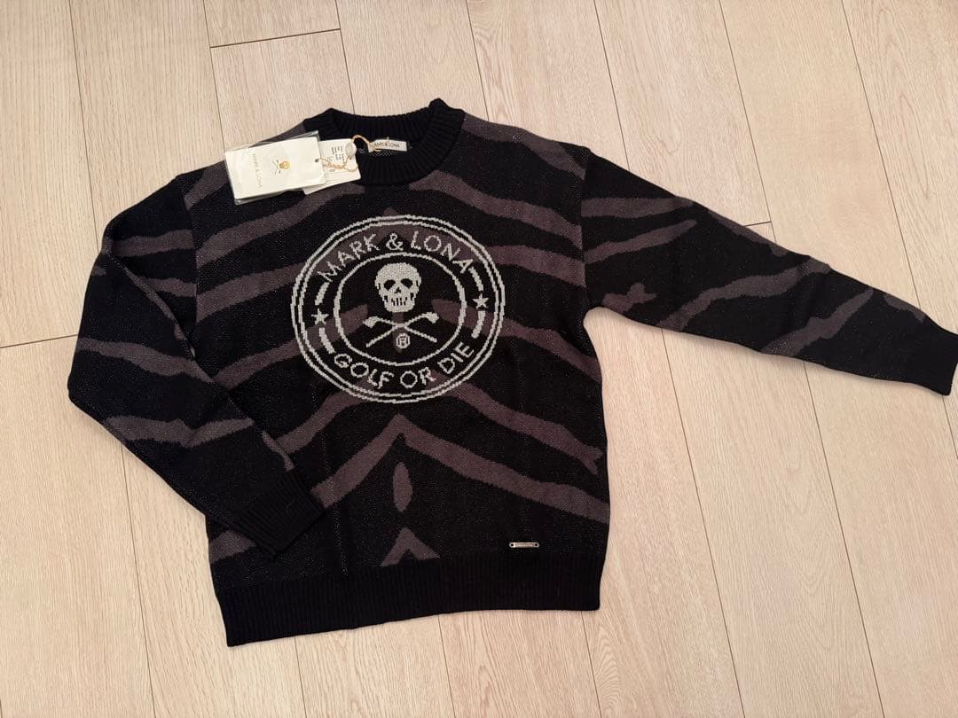 新品未使用 MARK & LONA マーク＆ロナ スカルニットセーター