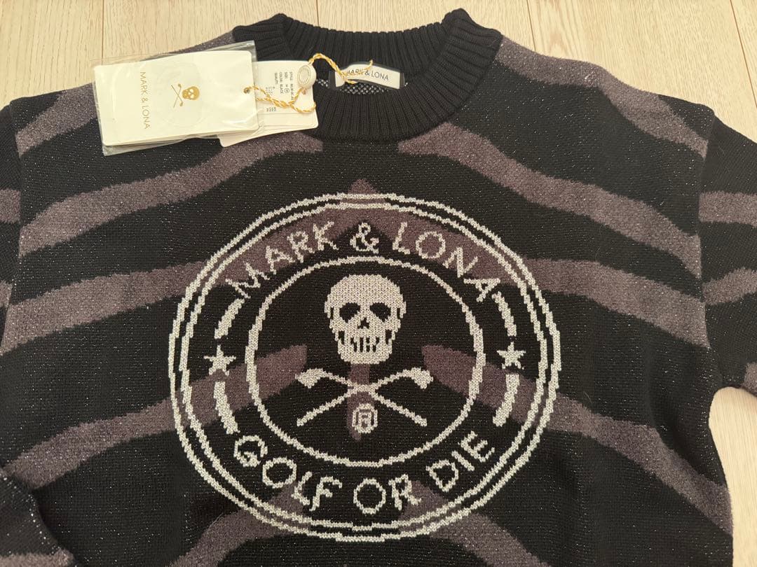 新品未使用 MARK & LONA マーク＆ロナ スカルニットセーター