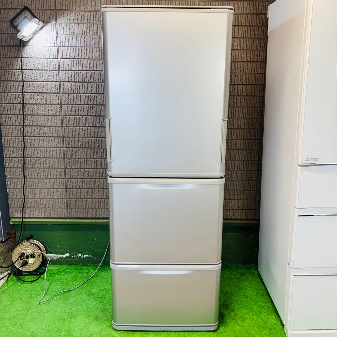 SHARP 350L 冷蔵庫 両開き ロータイプ 20年製【地域限定配送無料】