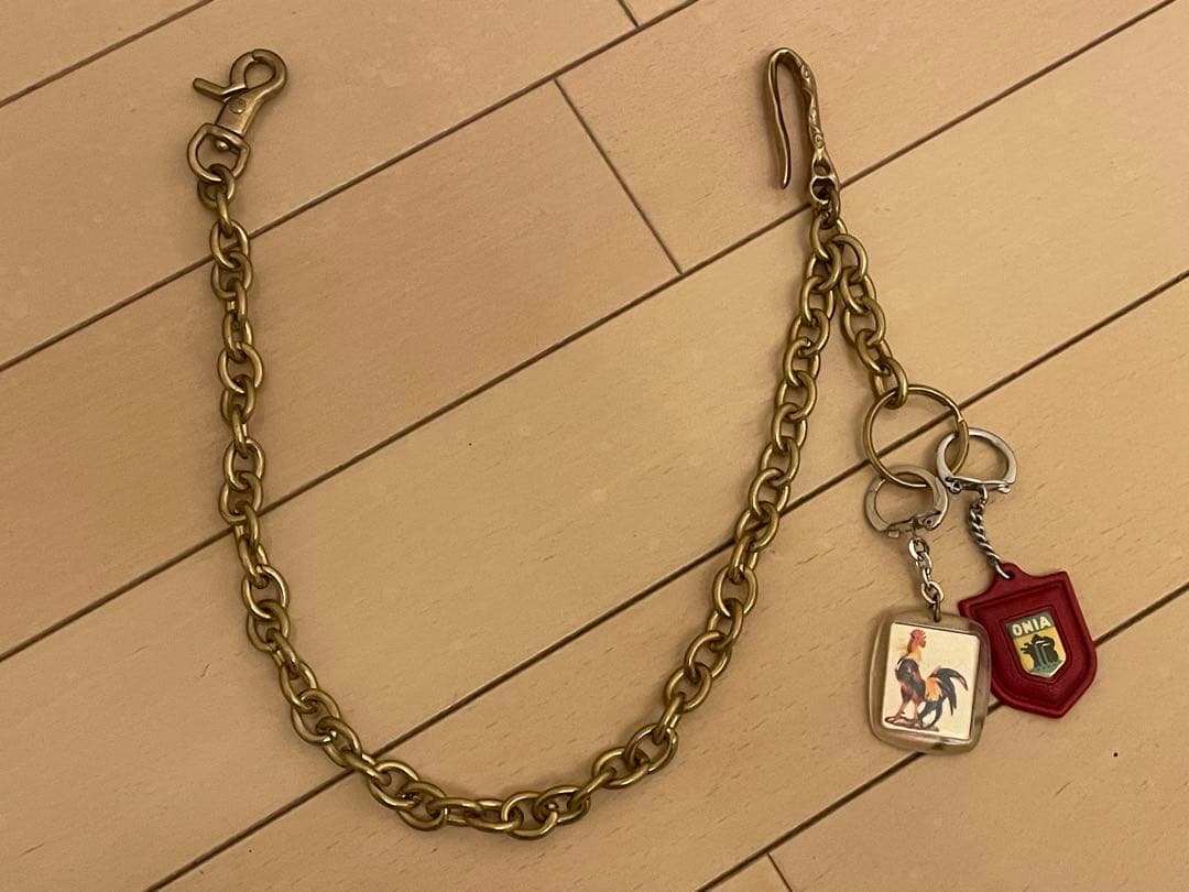 真鍮　ウォレットチェーン　アメカジ