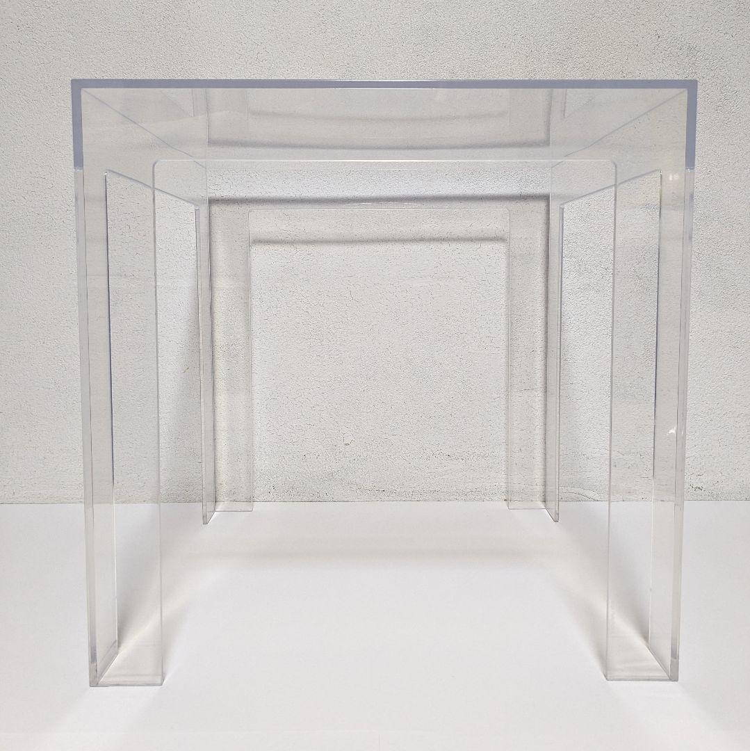 美品 Kartell JOLLY カルテル ジョリー クリスタル サイドテーブル