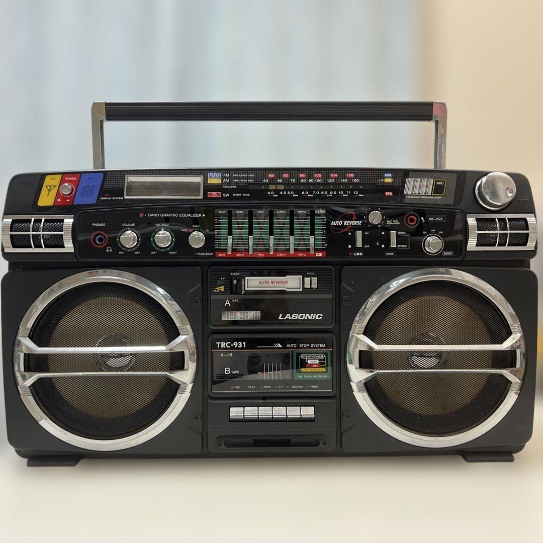 【けーじ@】LASONICラジオ カセットテープ プレーヤーTRC-931