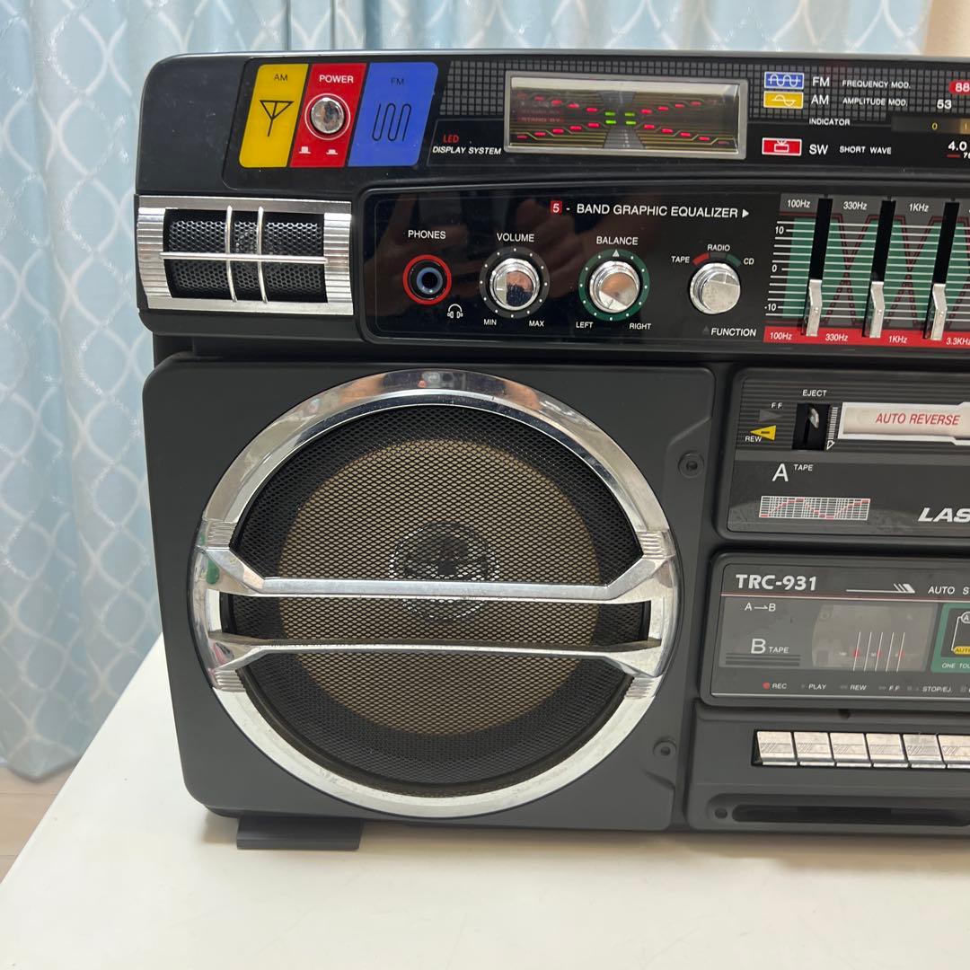 【けーじ@】LASONICラジオ カセットテープ プレーヤーTRC-931