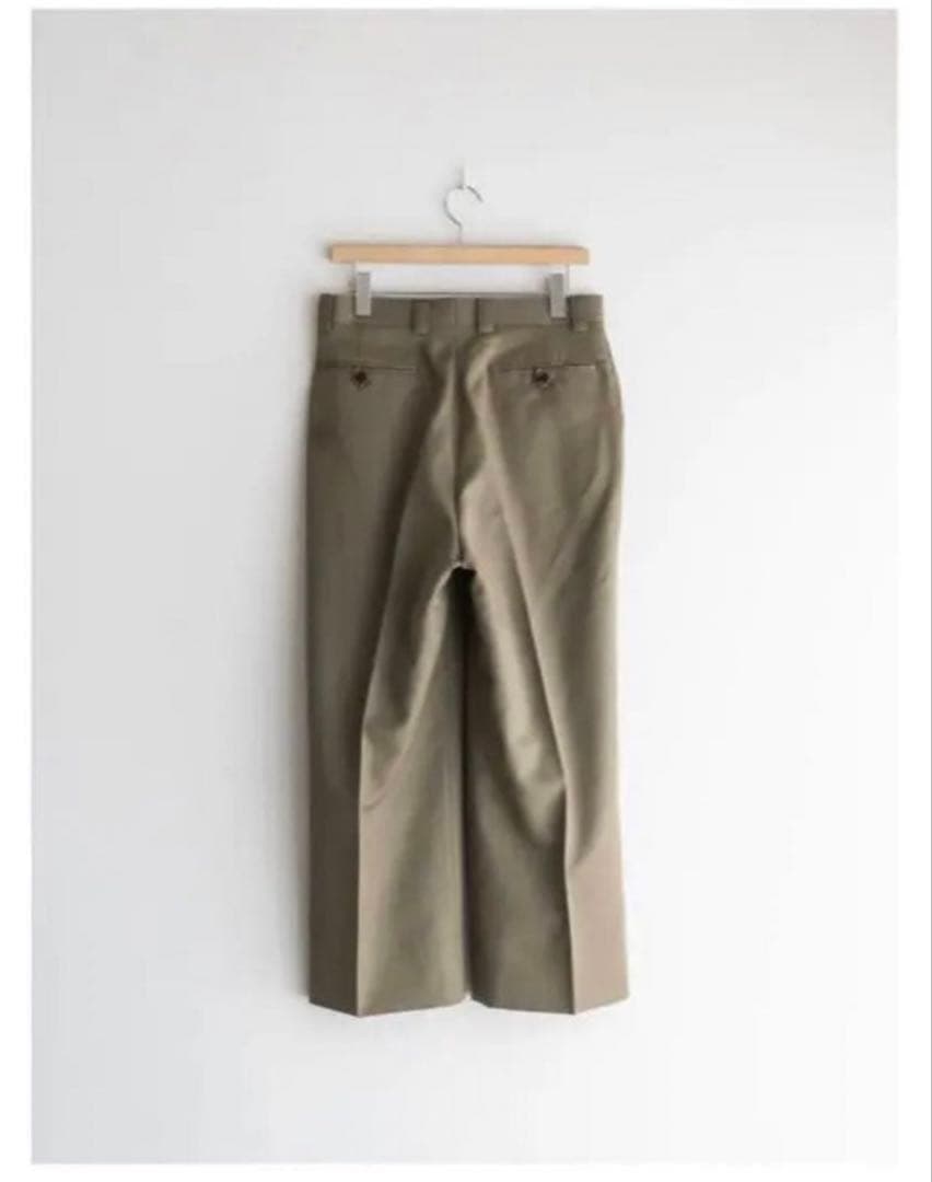 パンツ WOOL MOHAIR GABERDINE 1TUCK BAGGY SLACKS