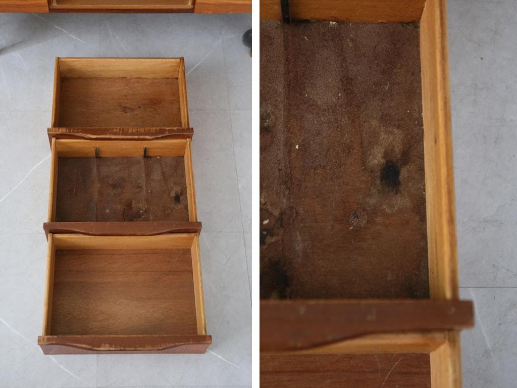 英国アンティークチーク古木サイドボード/木製机/テレビ台キャビネット92-246