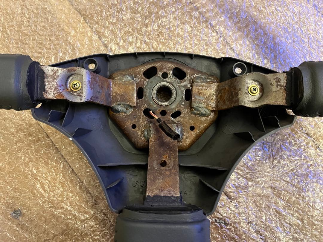 美品 トヨタ ランクル80 純正 ウッドコンビ ステアリング エアバッグなし