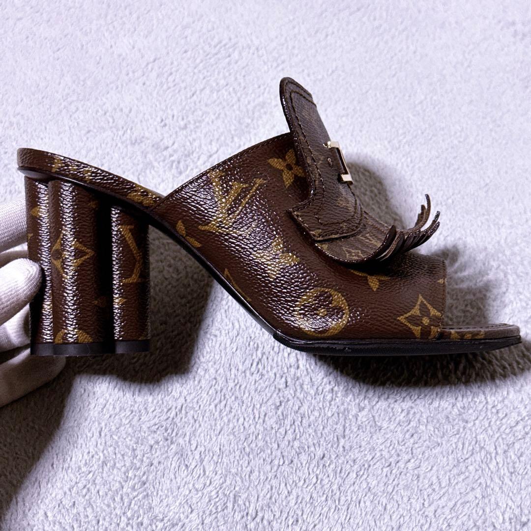 箱付き【未使用級】ルイヴィトン インディアナラインミュール モノグラム LV金具