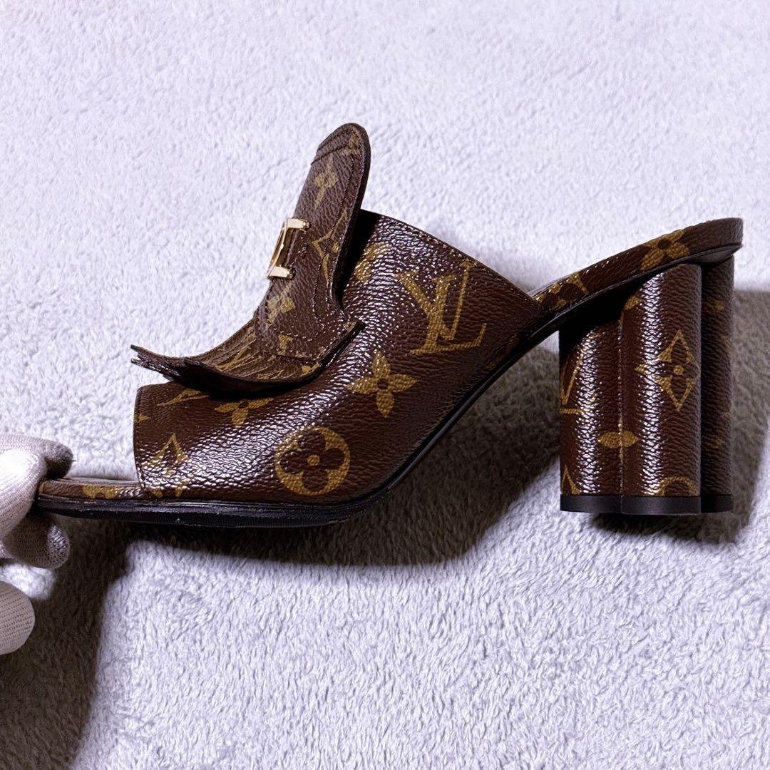 箱付き【未使用級】ルイヴィトン インディアナラインミュール モノグラム LV金具