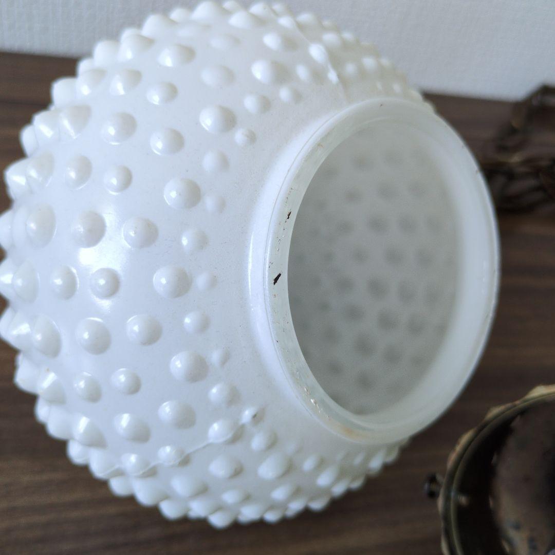 ヴィンテージ アンティーク ペンダントランプ ミルクガラス