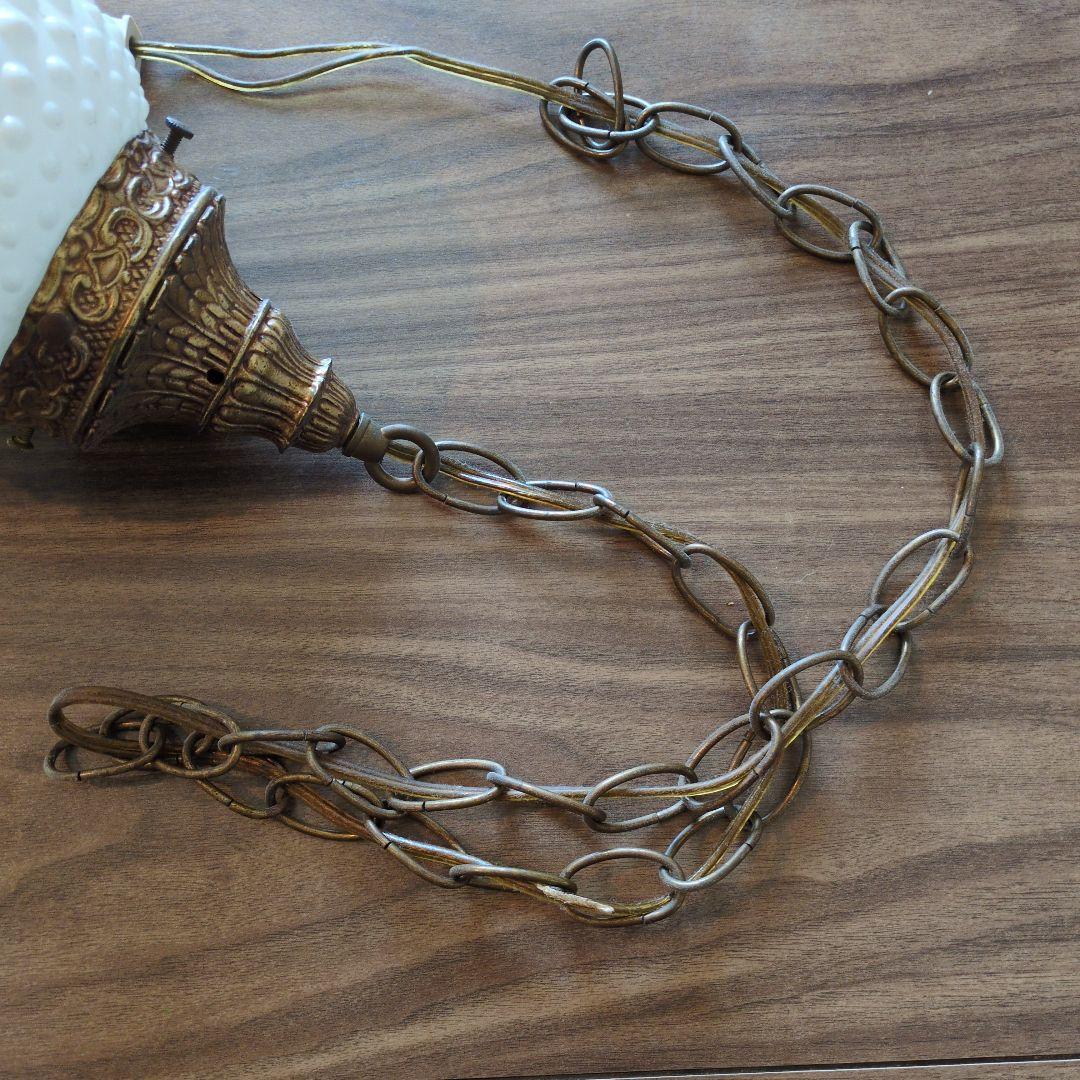 ヴィンテージ アンティーク ペンダントランプ ミルクガラス