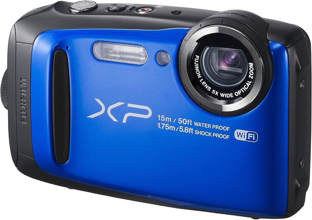 FUJIFILM FINEPIX XP90ブルー防水デジカメ　超美品