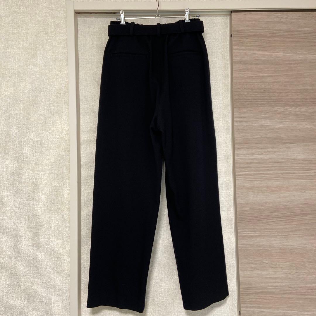 コルニエ　cornier wool silk nep belted pants