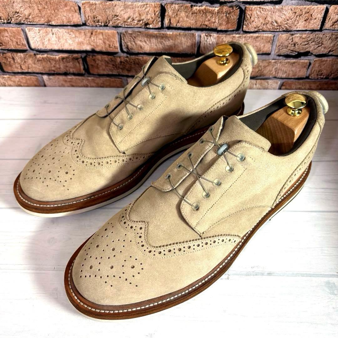 美品■ソフネット スペクタス■ドレスシューズ✨ウィングチップ メダリオン BOA