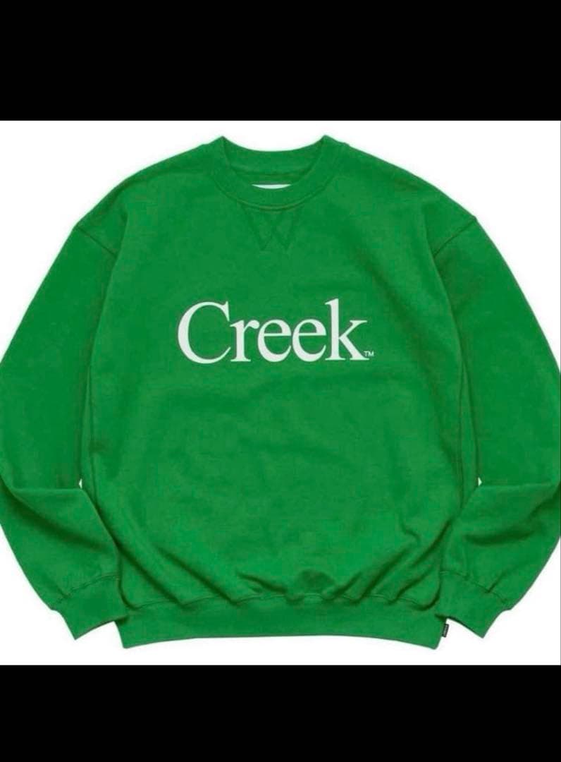 Lサイズ　Creek whimsy ロゴ グリーン スウェット