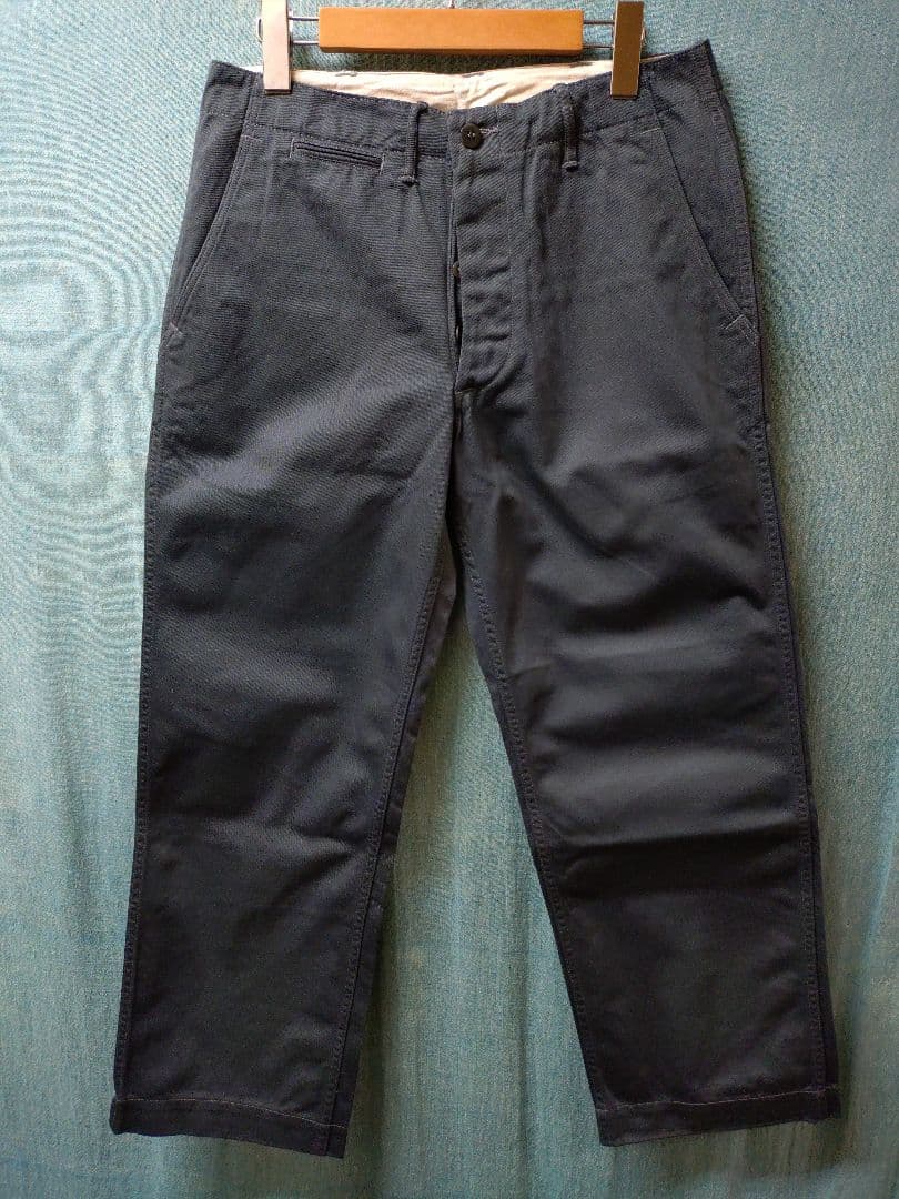 美品 ウエアハウス チノパンツ w32 1082 ブルーグレー
