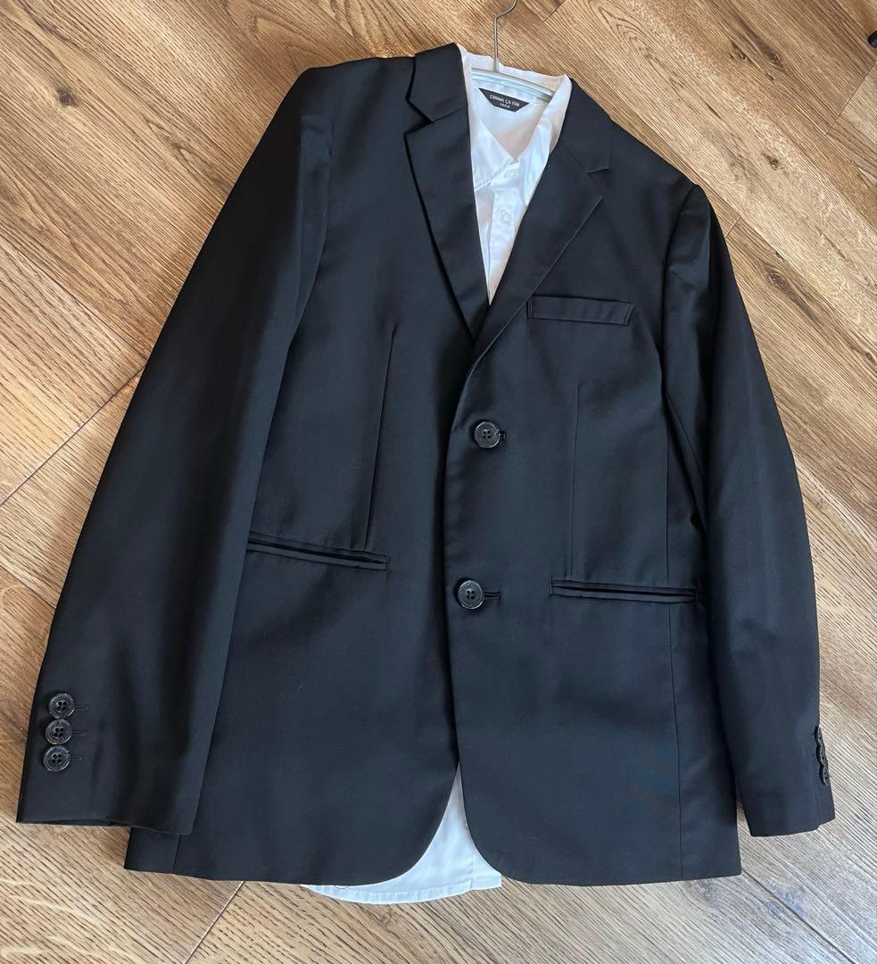 コムサイズム✴︎フォーマルスーツ2つボタン黒卒業式 入学式160男の子
