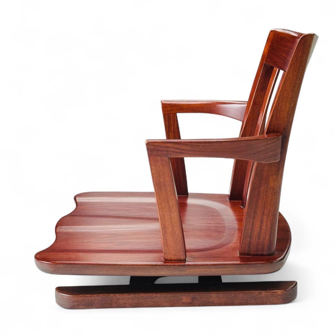 【良品】 大塚家具 ローチェア 回転式 座椅子 和風 モダン 天然木 1