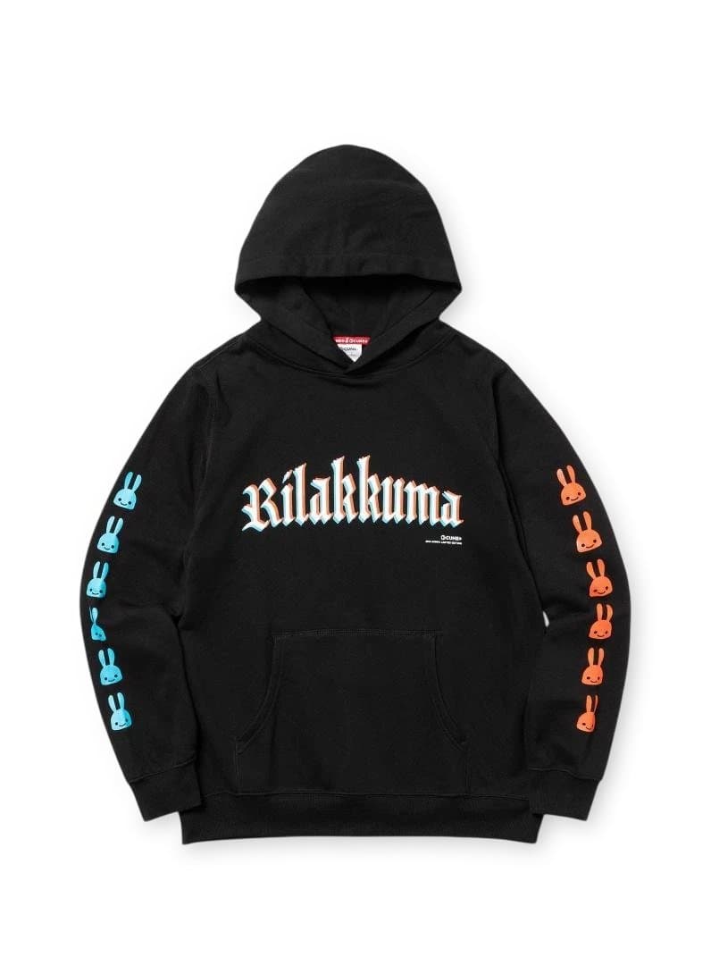 CUNE　リラックマコラボパーカー　ブラックレター