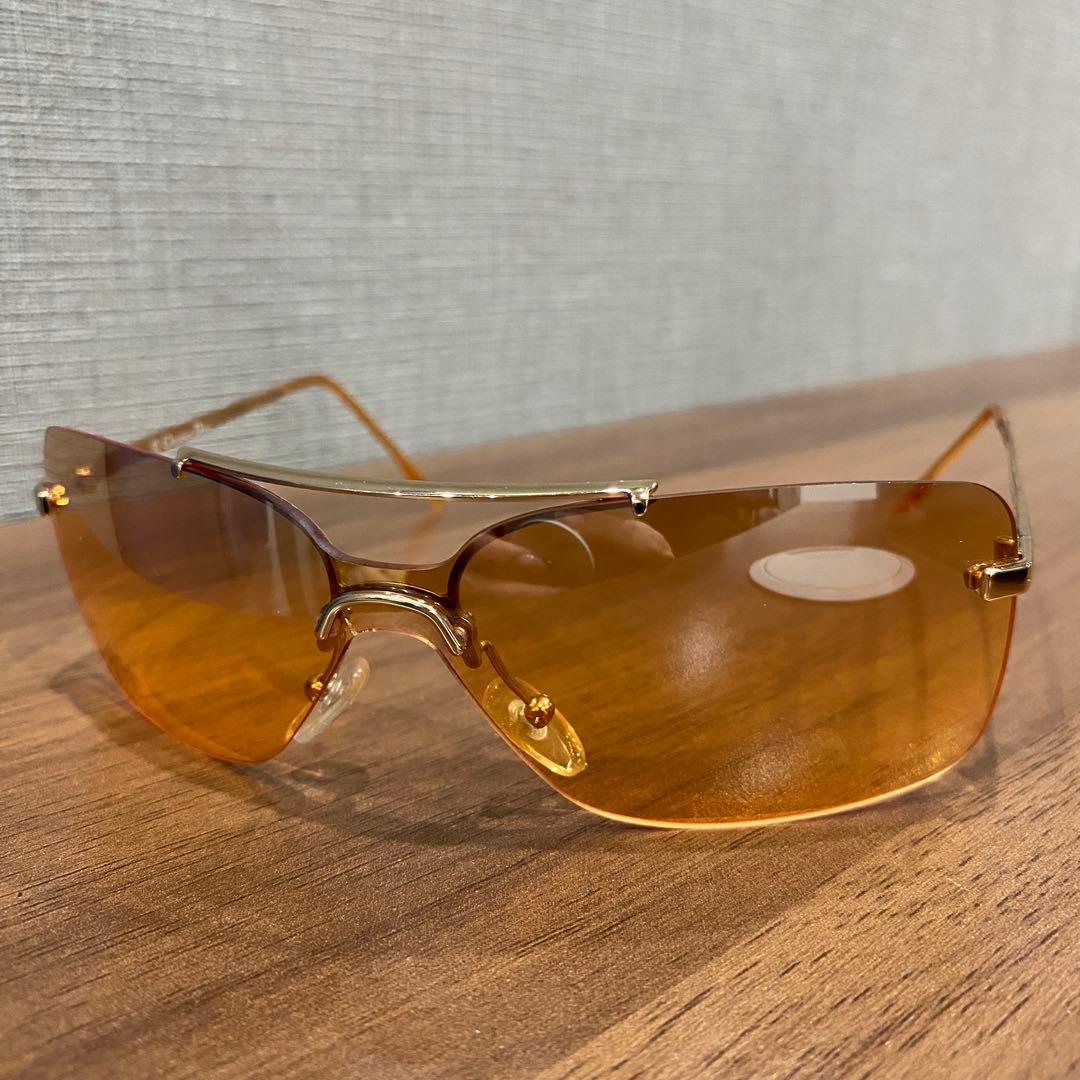 Christian Dior ゴールドシールドサングラス