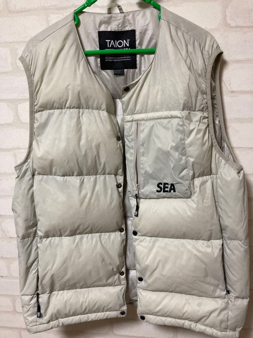 美品　WIND AND SEA × TAIONダウンベストXL