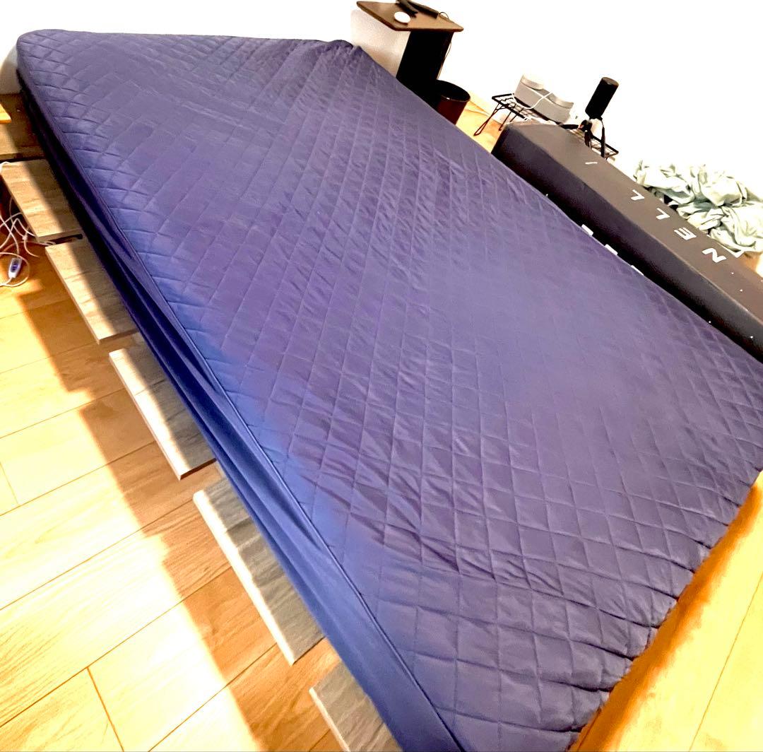 リンダ セミダブル ボックスシーツ付き ネイビー 直接引き取り可